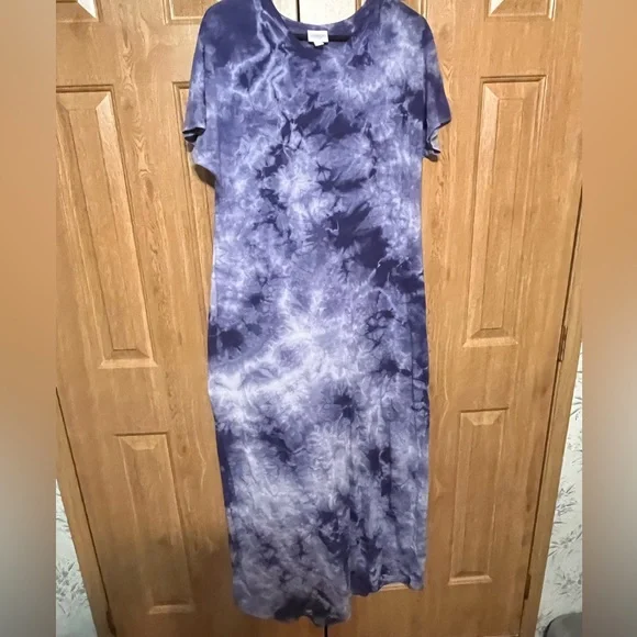 LulaRoe Maria Maxi Dress Tye Dye - Picture 1 of 4